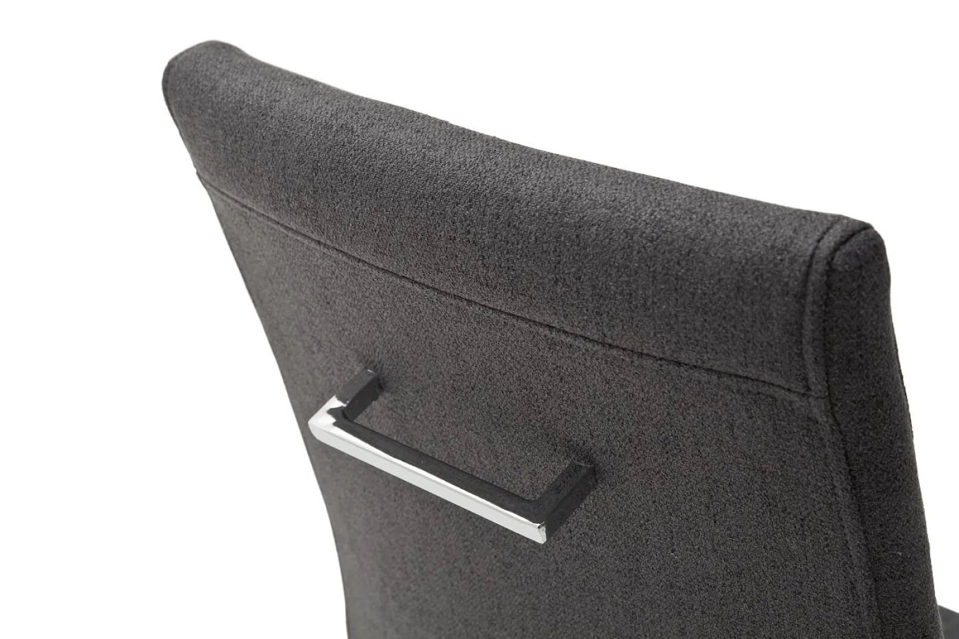 2er Set Freischwinger Stuhl Foshan | mit feinem Webstoff | anthrazit