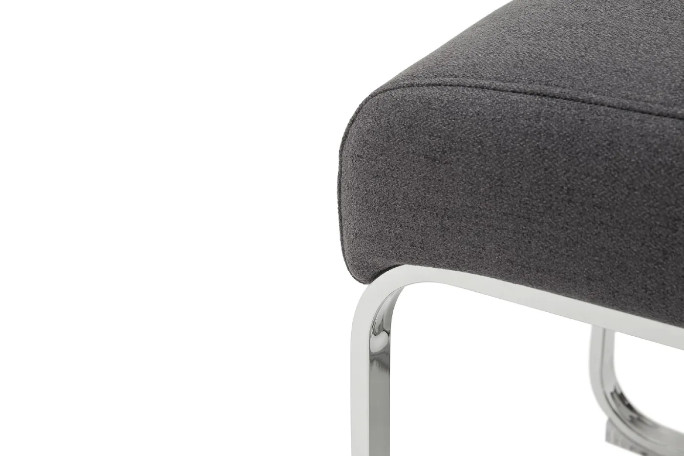 2er Set Freischwinger Stuhl Foshan | mit feinem Webstoff | anthrazit