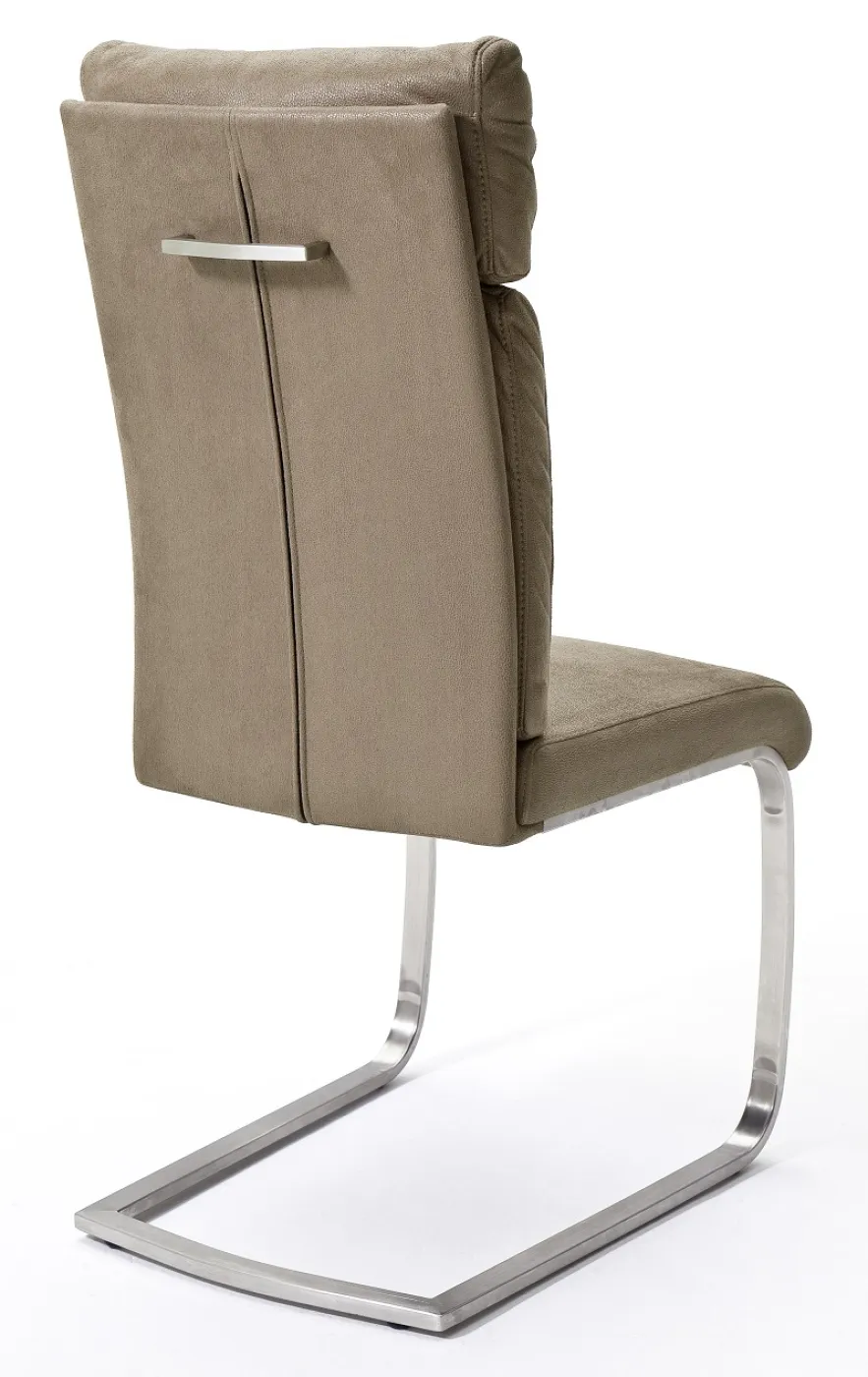 2er Set Freischwinger Stuhl Rabea | sand