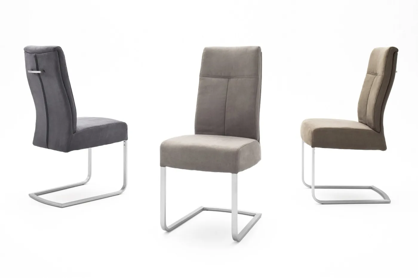 2er Set Freischwinger Stuhl Talena | sand