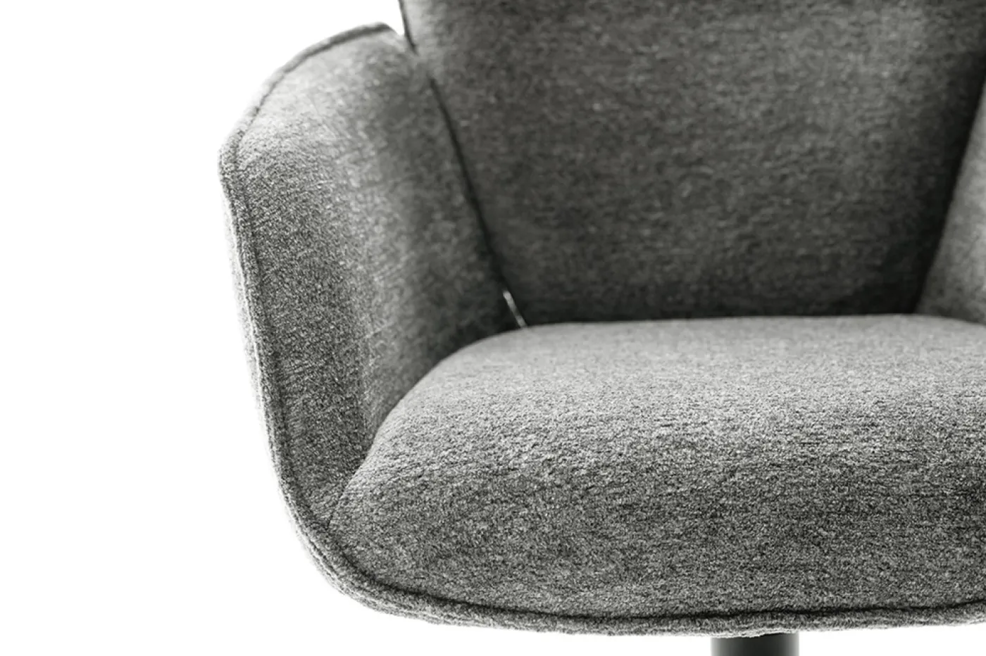 2er Set Stuhl Amber mit Armlehnen | drehbar | grau