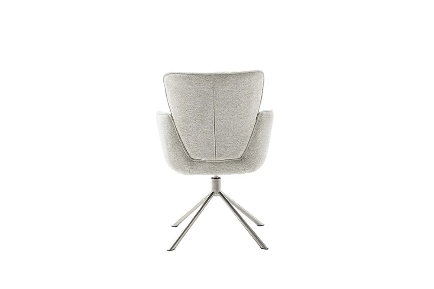 2er Set Stuhl Amber mit Armlehnen | Edelstahl | drehbar | hellgrau