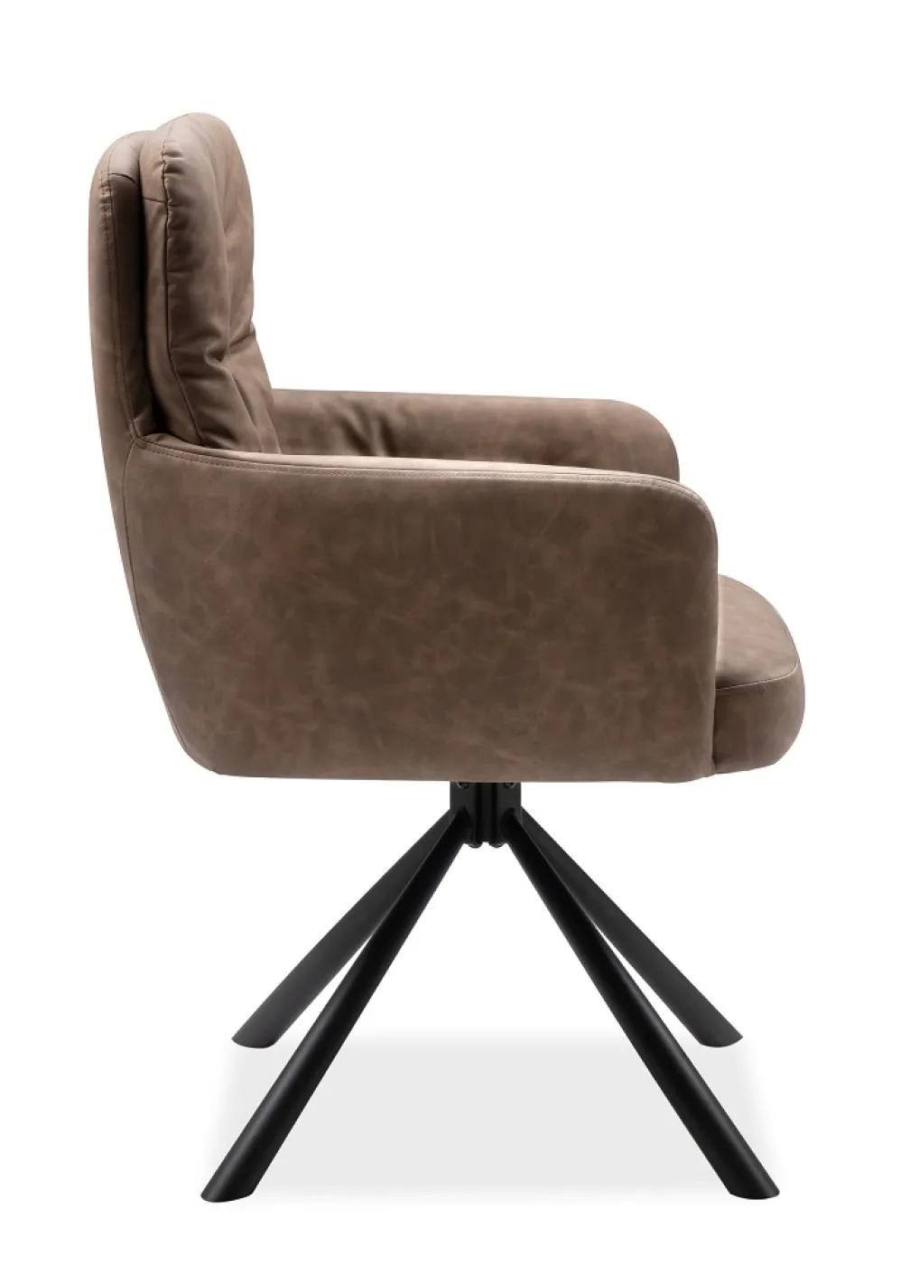 2er Set Stuhl Bobby mit Armlehnen | drehbar | braun