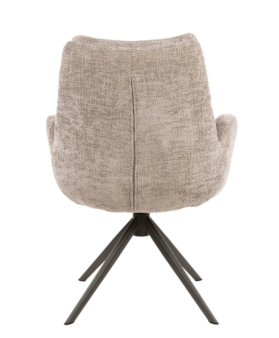 2er Set Stuhl Chavi | mit Armlehnen | drehbar | Hoven-Stoff | sand - braun