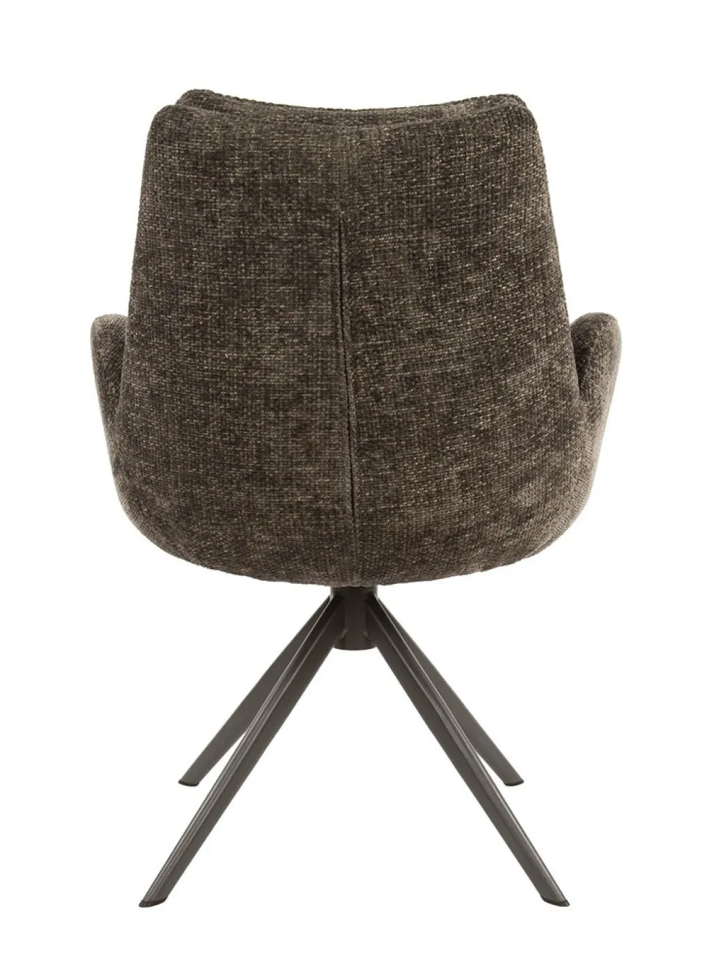 2er Set Stuhl Chavi | mit Armlehnen | drehbar | Hoven-Stoff | taupe-braun