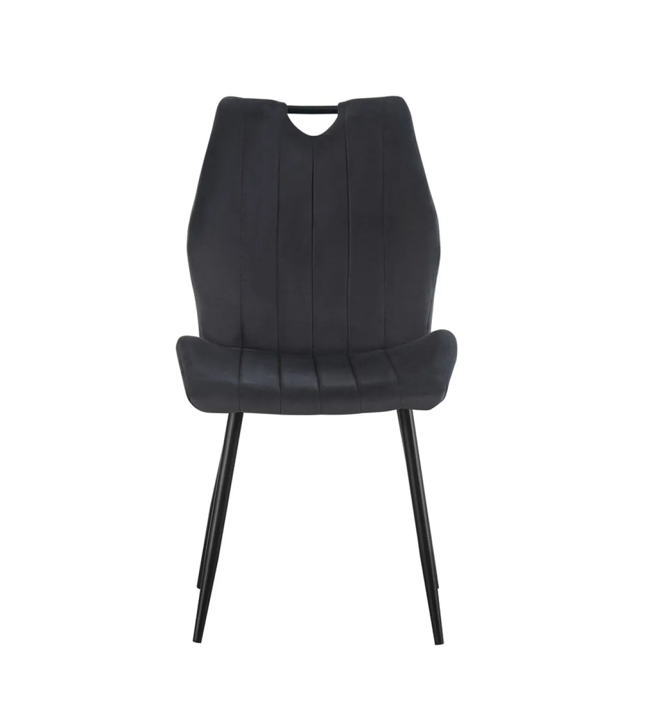 2er Set Stuhl Christin | Samtbezug | anthrazit