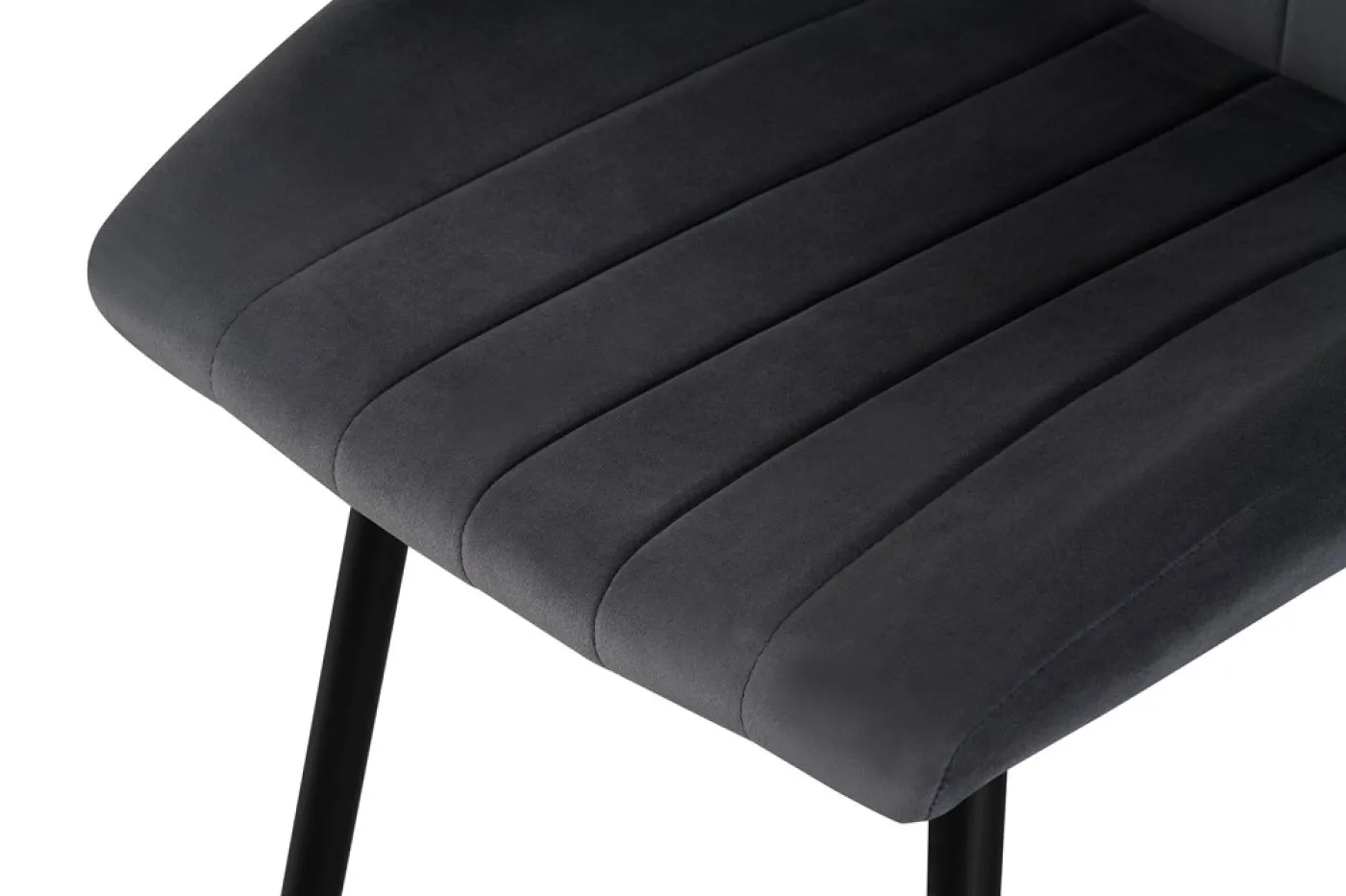 2er Set Stuhl Christin | Samtbezug | anthrazit