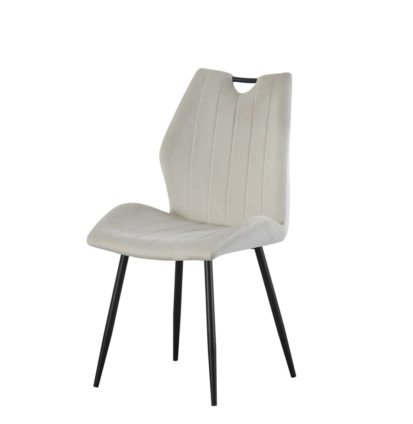 2er Set Stuhl Christin | Samtbezug | creme