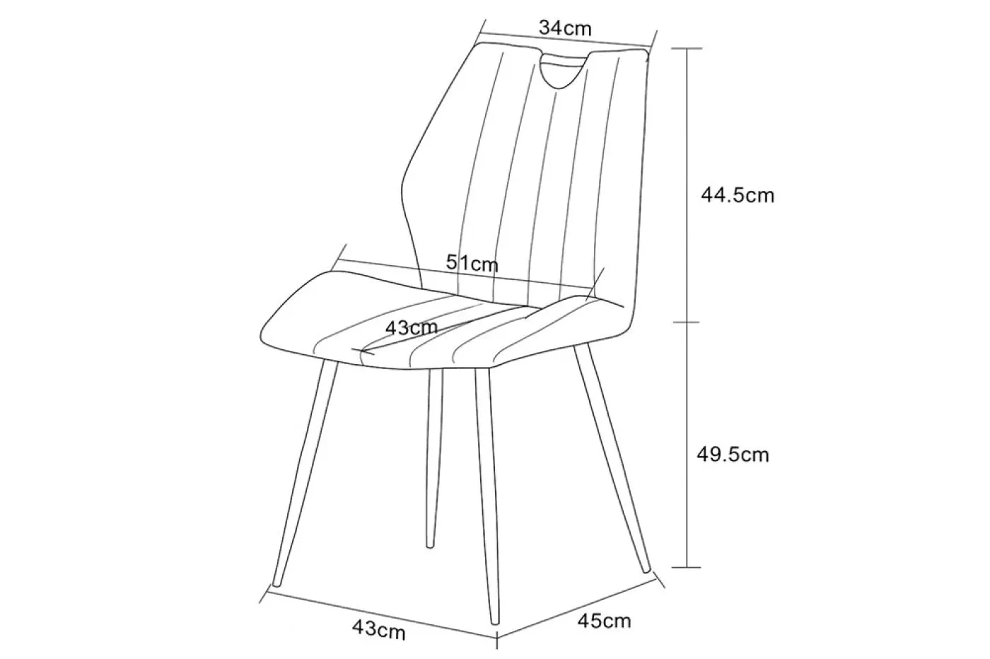 2er Set Stuhl Christin | Samtbezug | creme