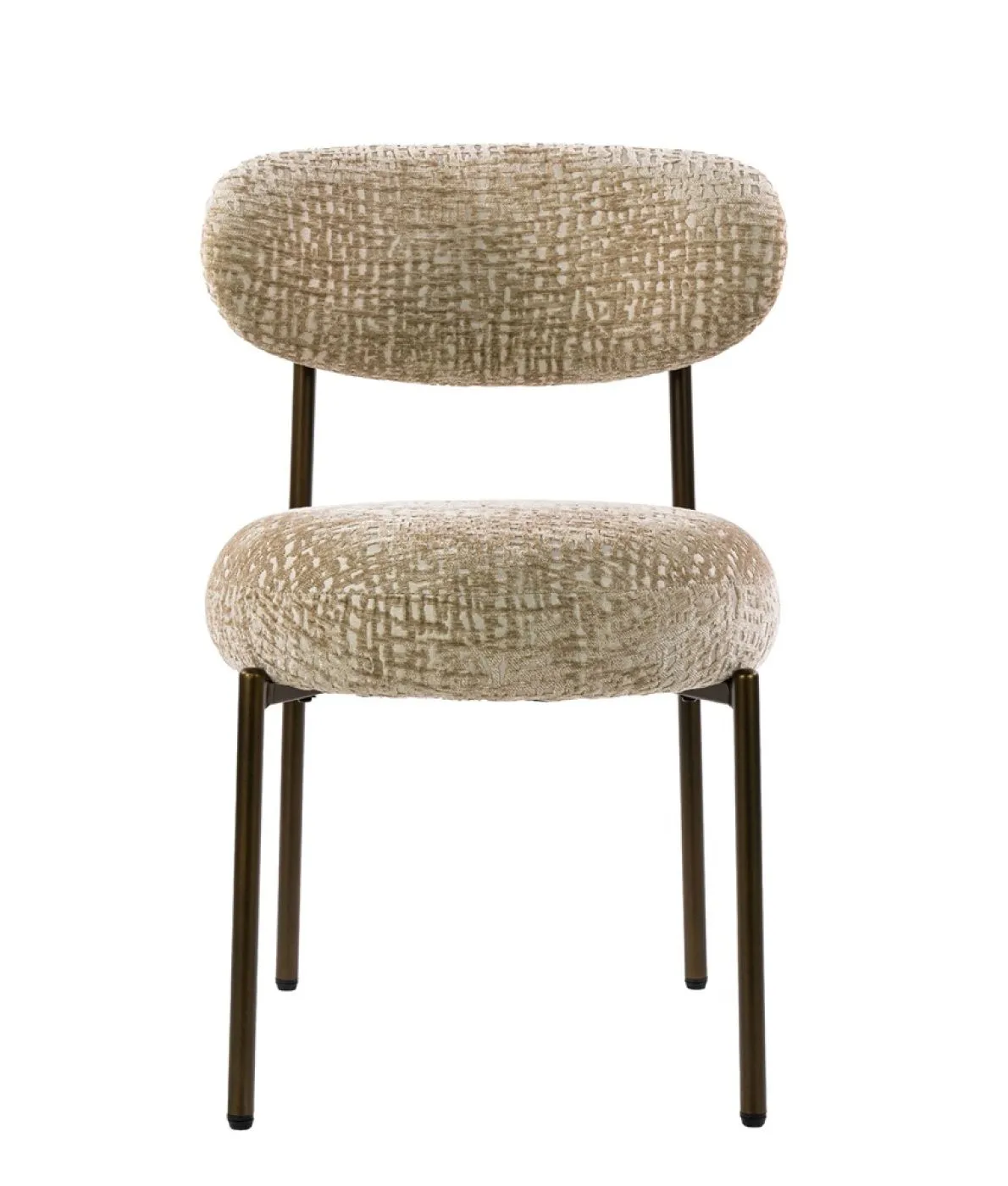 2er Set Stuhl Elysia | Monti Stoff / Strukturgewebe | sand-braun