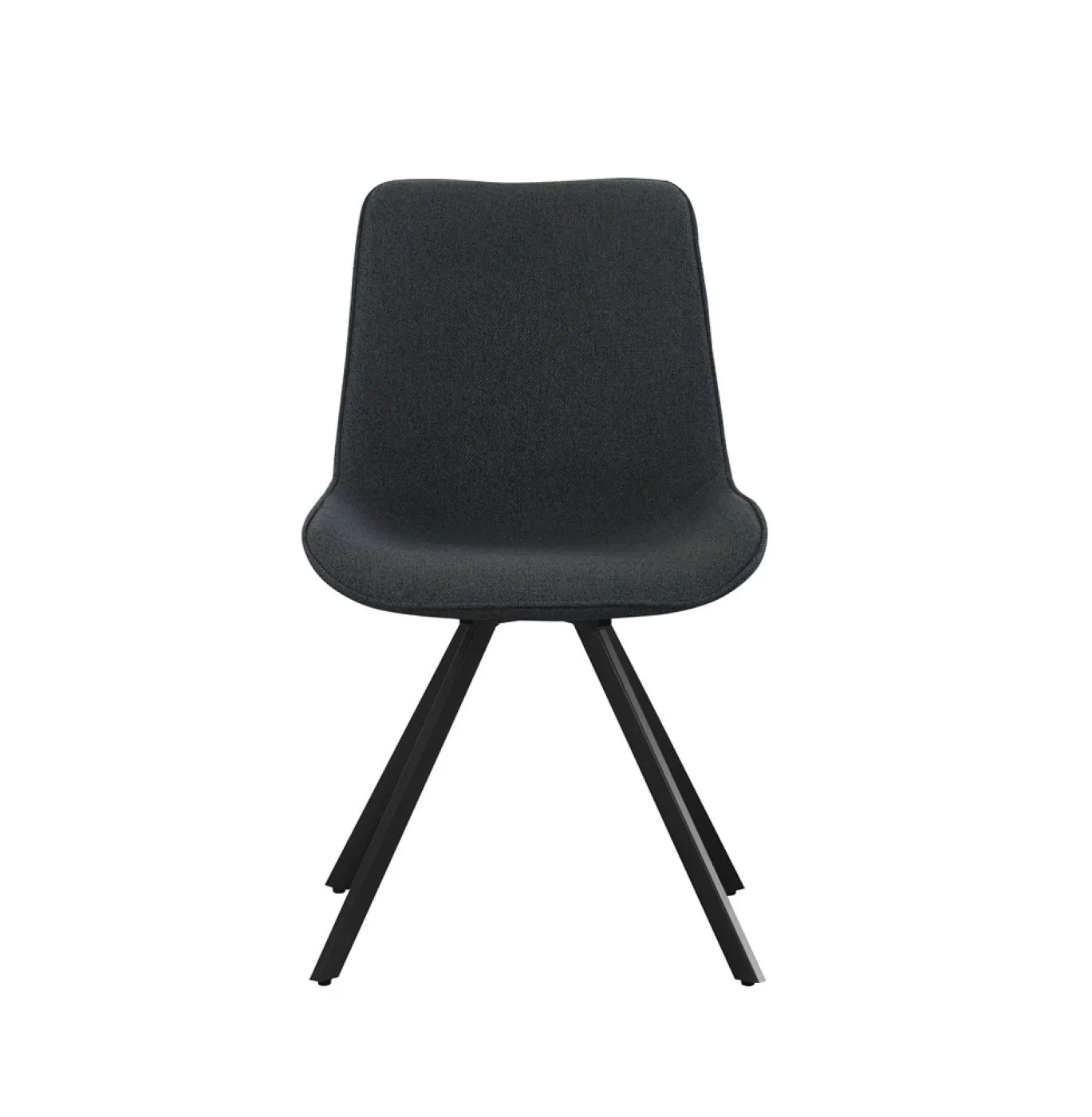 2er Set Stuhl Emilia | Webstoff | drehbar | Anthrazit