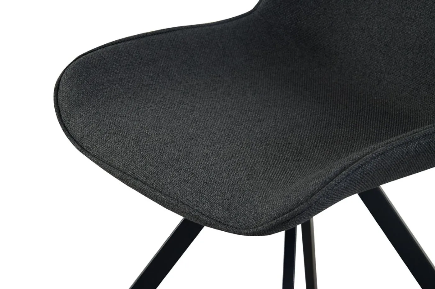 2er Set Stuhl Emilia | Webstoff | drehbar | Anthrazit