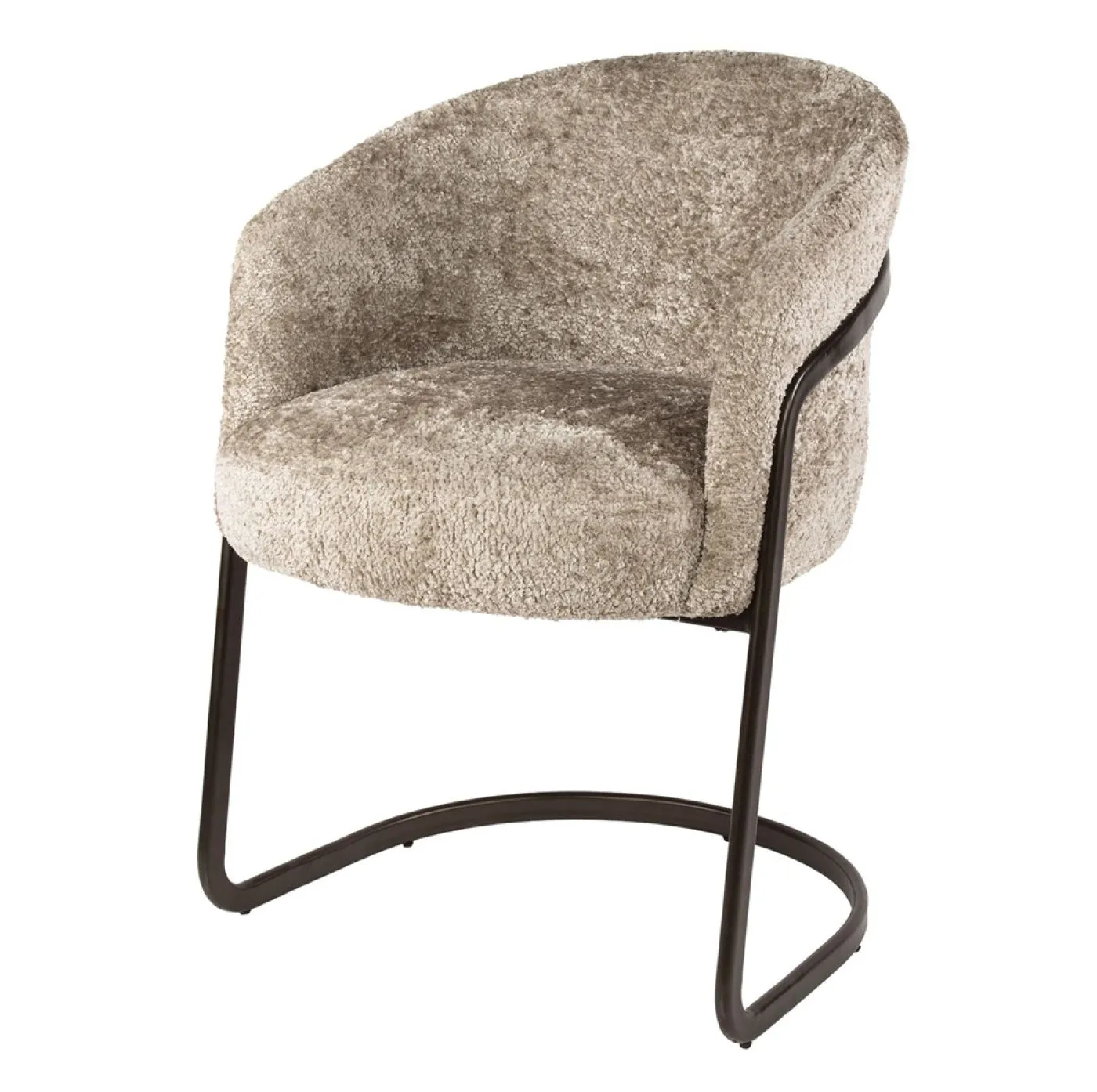2er Set Stuhl Harmony | mit Schwinger-Gestell | Alura-Stoff / Chenillegewebe | sand