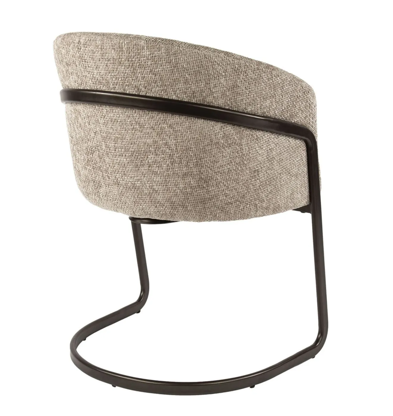 2er Set Stuhl Harmony | mit Schwinger-Gestell | Hoven-Stoff / Chenillegewebe | sand