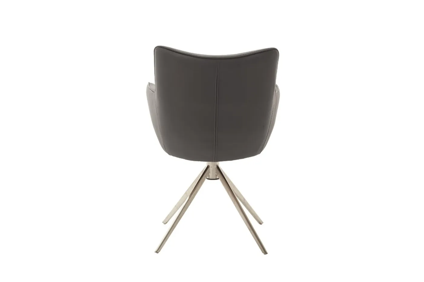 2er Set Stuhl Limone 2 mit Armlehnen | Edelstahl | drehbar | anthrazit