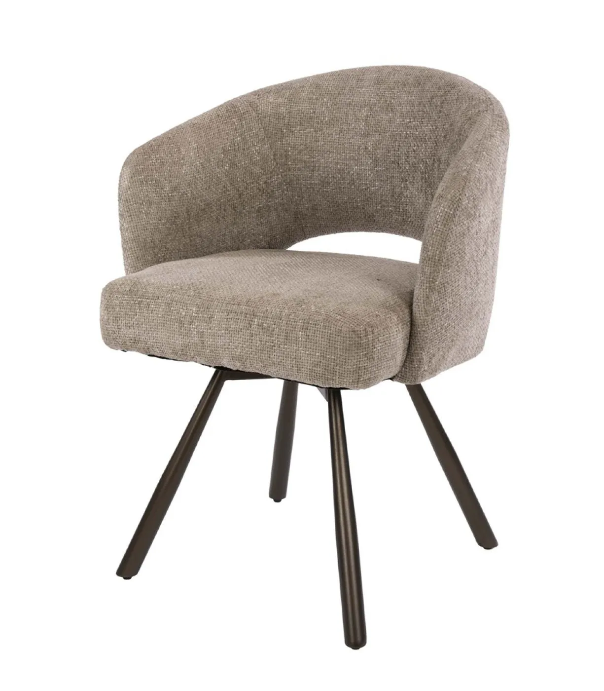 2er Set Stuhl Liva | Cargo | drehbar | sand-braun
