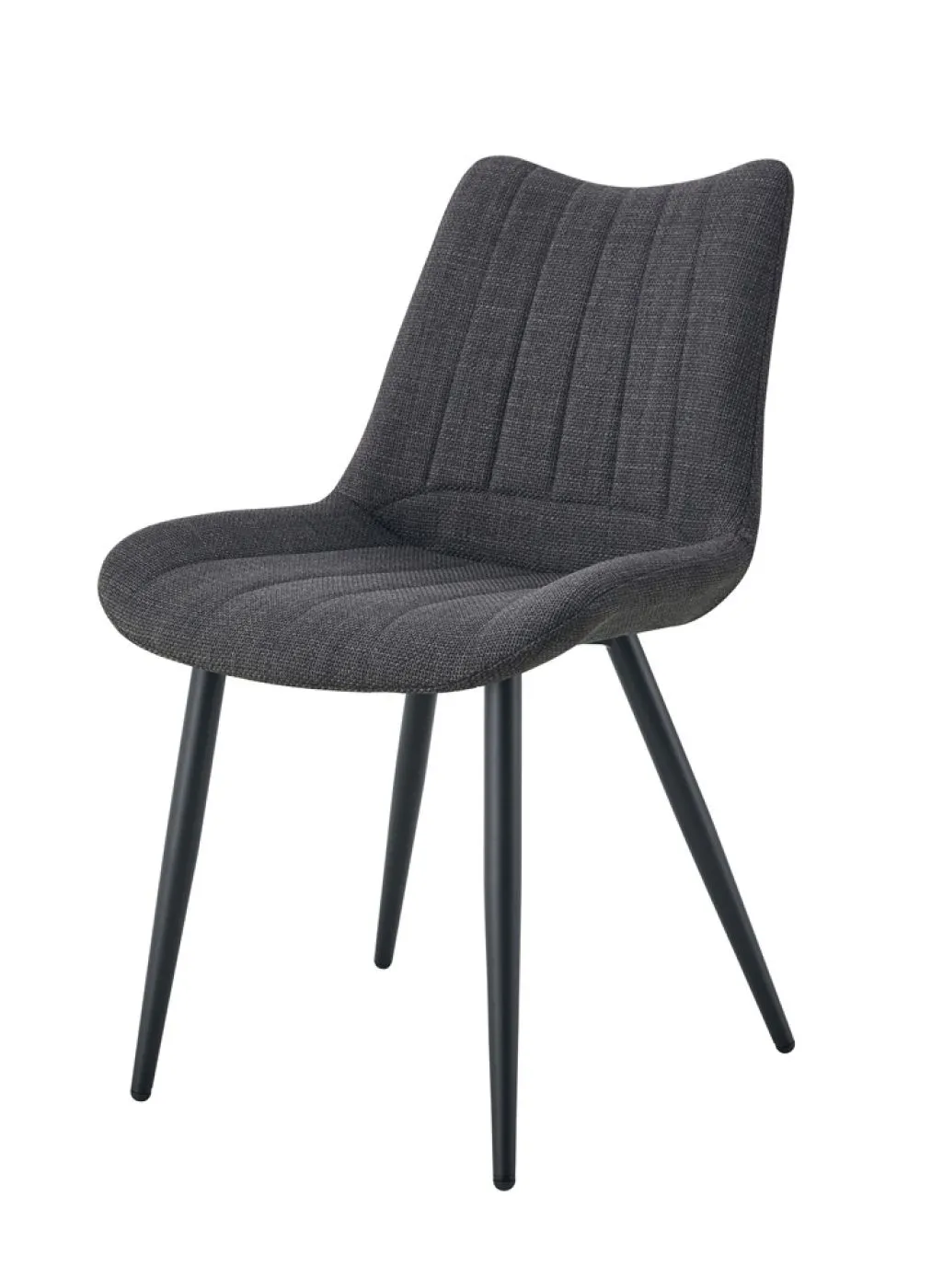 2er Set Stuhl Lotta | Webstoff | Anthrazit