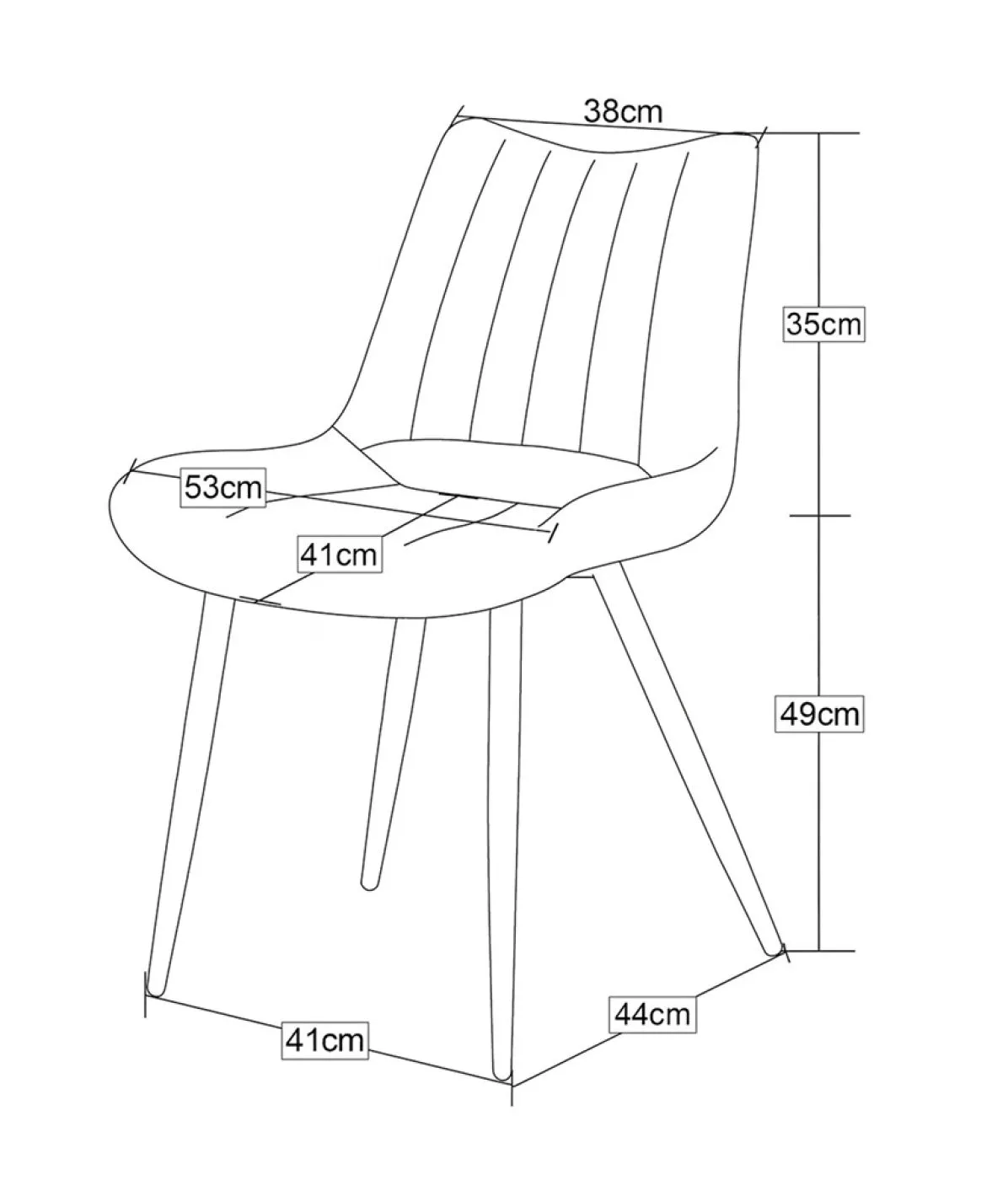 2er Set Stuhl Lotta | Webstoff | Anthrazit