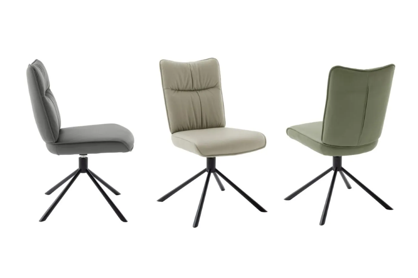 2er Set Stuhl Marin | drehbar | anthrazit