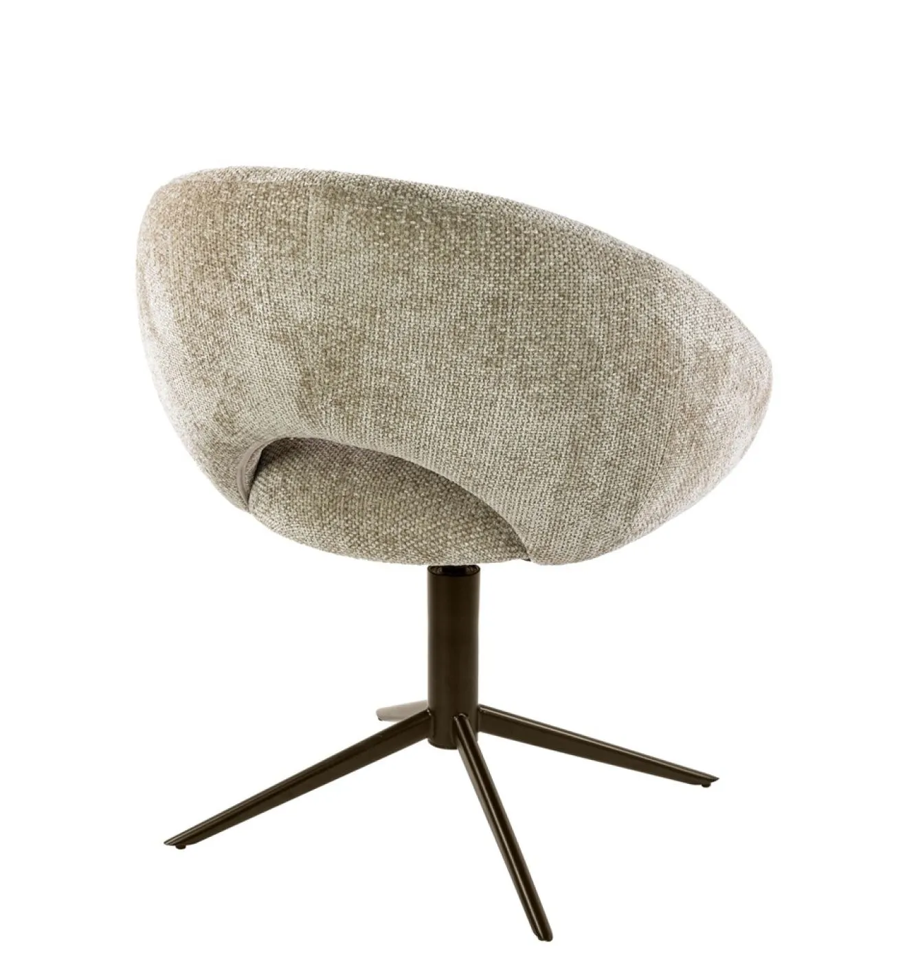 2er Set Stuhl Mirabel | drehbar | Hoven Stoff / Chenille | sand-braun