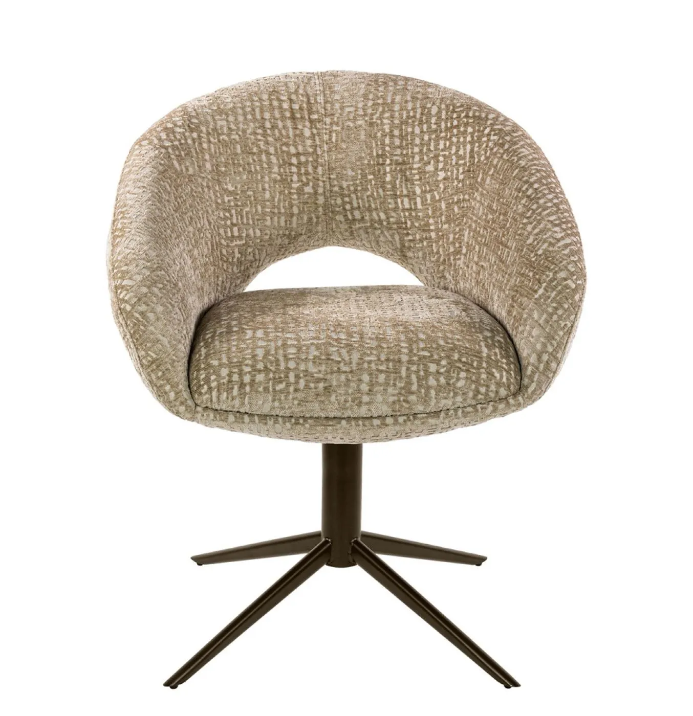 2er Set Stuhl Mirabel | drehbar | Monti Stoff | sand-braun