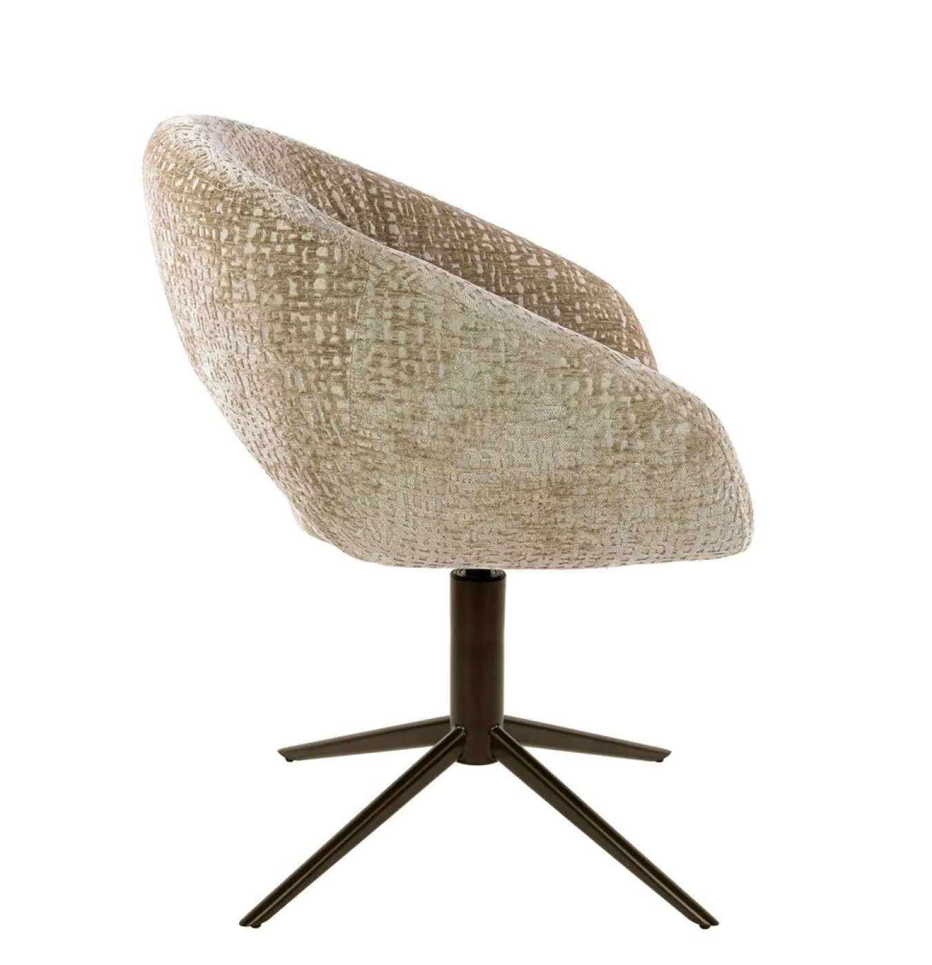 2er Set Stuhl Mirabel | drehbar | Monti Stoff | sand-braun