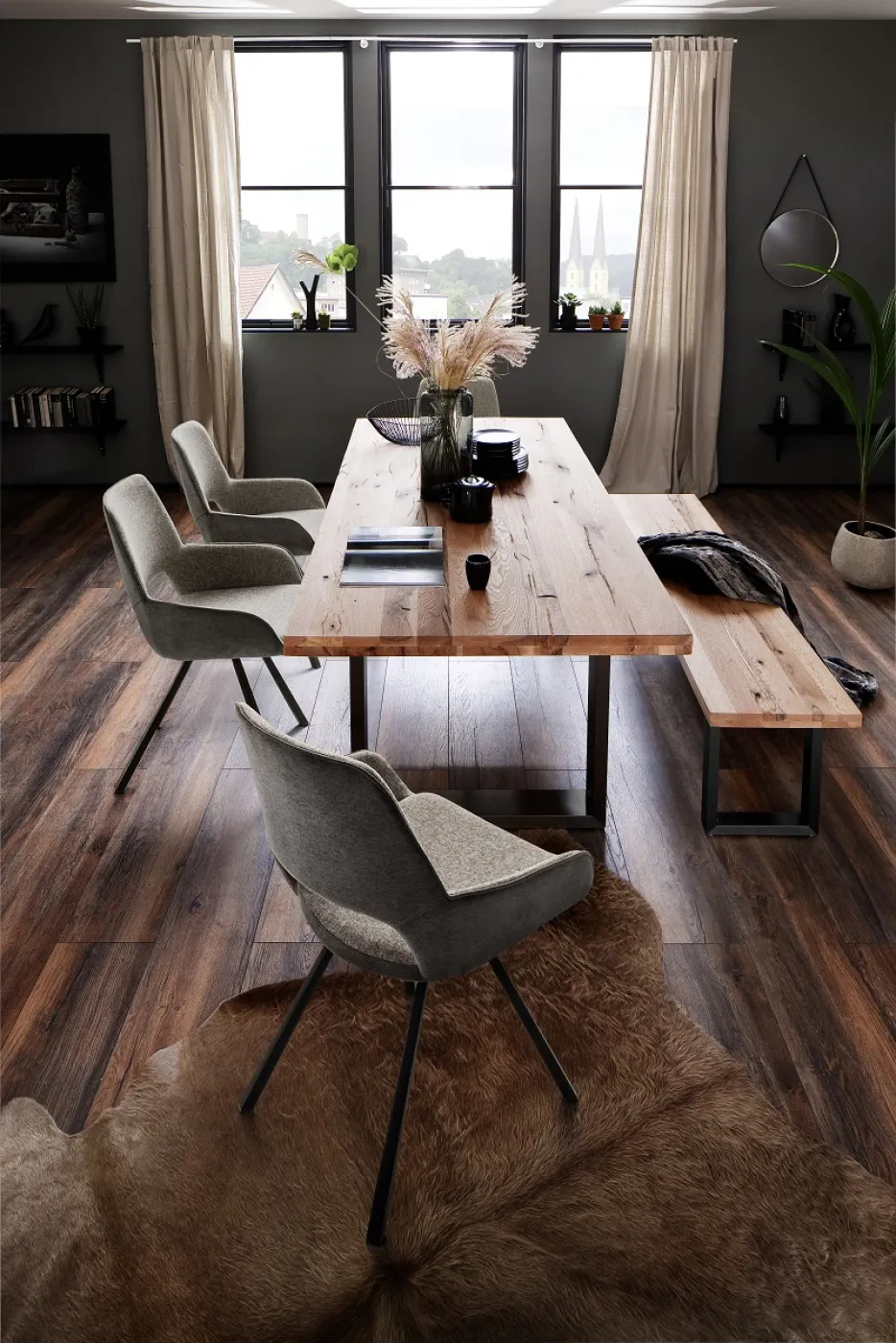 2er Set Stuhl Parana | mit Armlehnen | melange