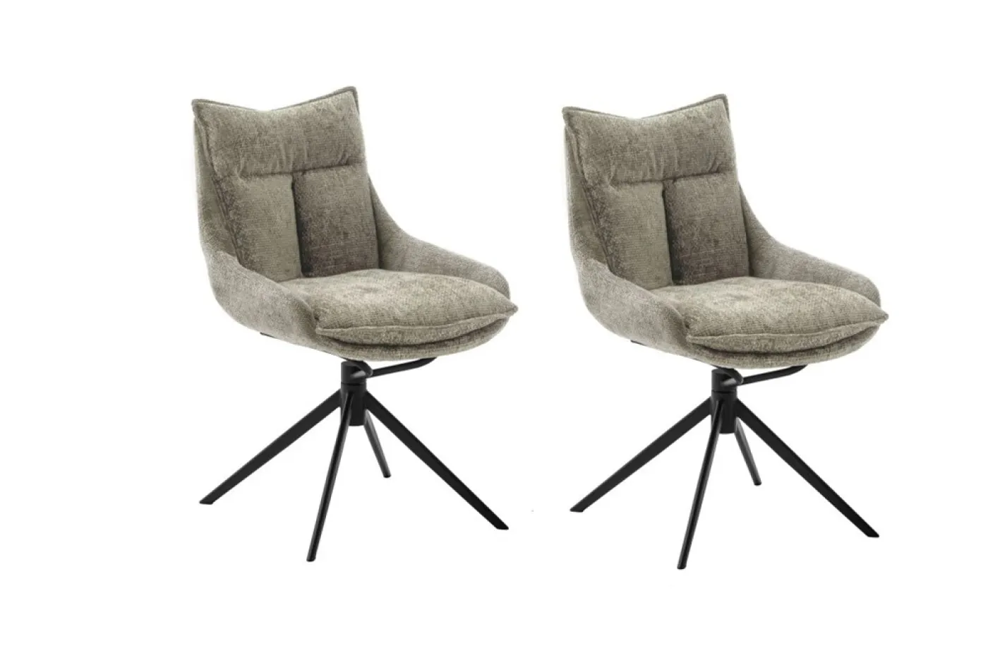 2er Set Stuhl Parker | drehbar | braun / cappuccino