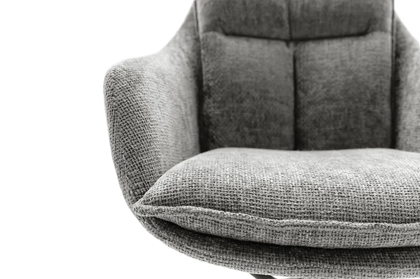 2er Set Stuhl Parker mit Armlehnen | drehbar | anthrazit / grau