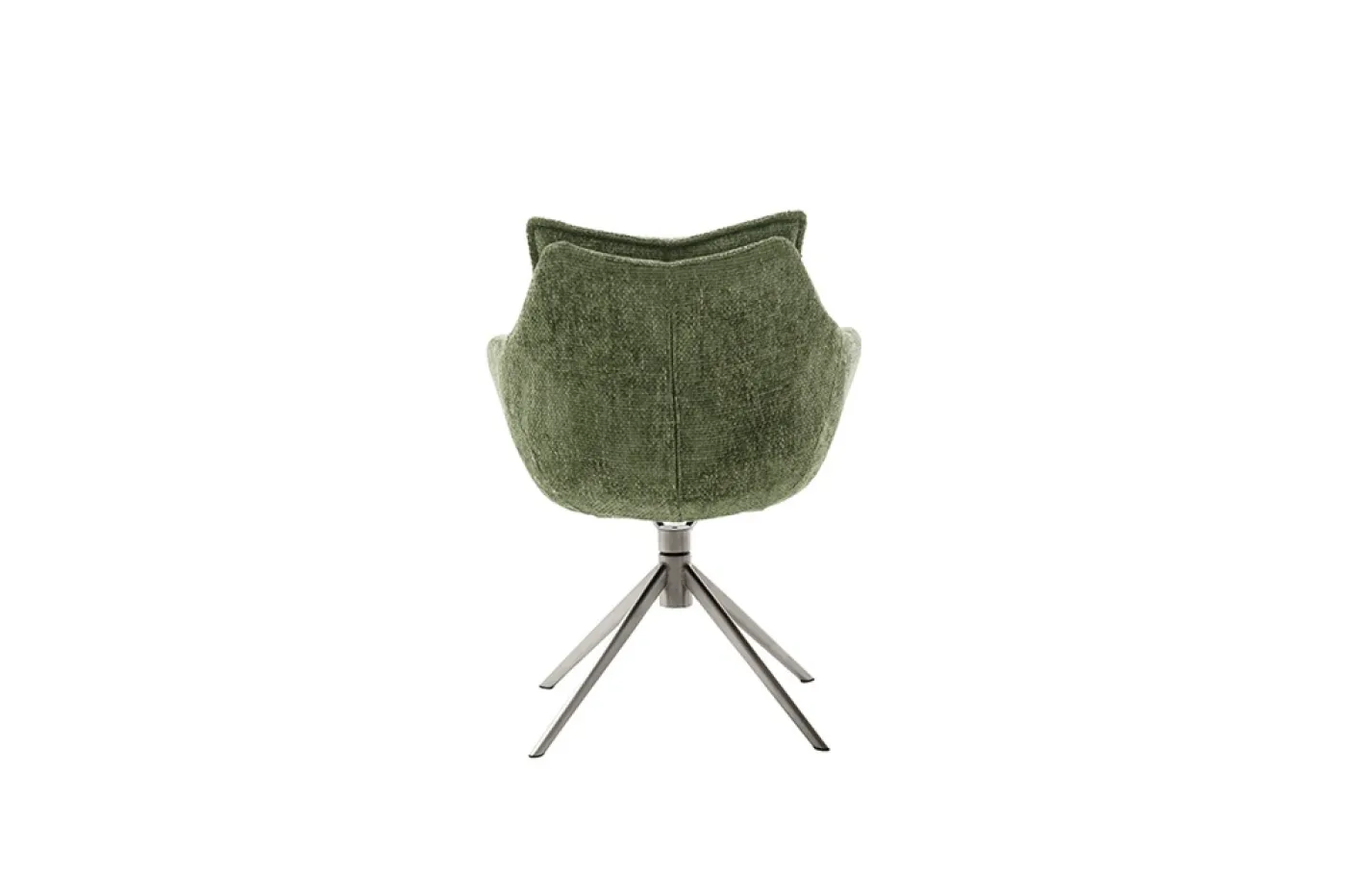 2er Set Stuhl Parker mit Armlehnen | Edelstahl | drehbar | grün / olive