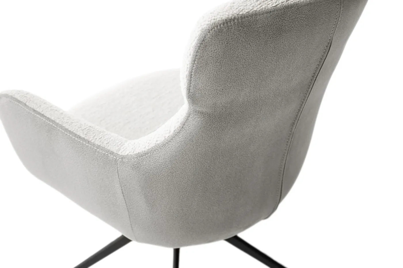 2er Set Stuhl Pelion mit Armlehnen | drehbar | grau / lichtgrau