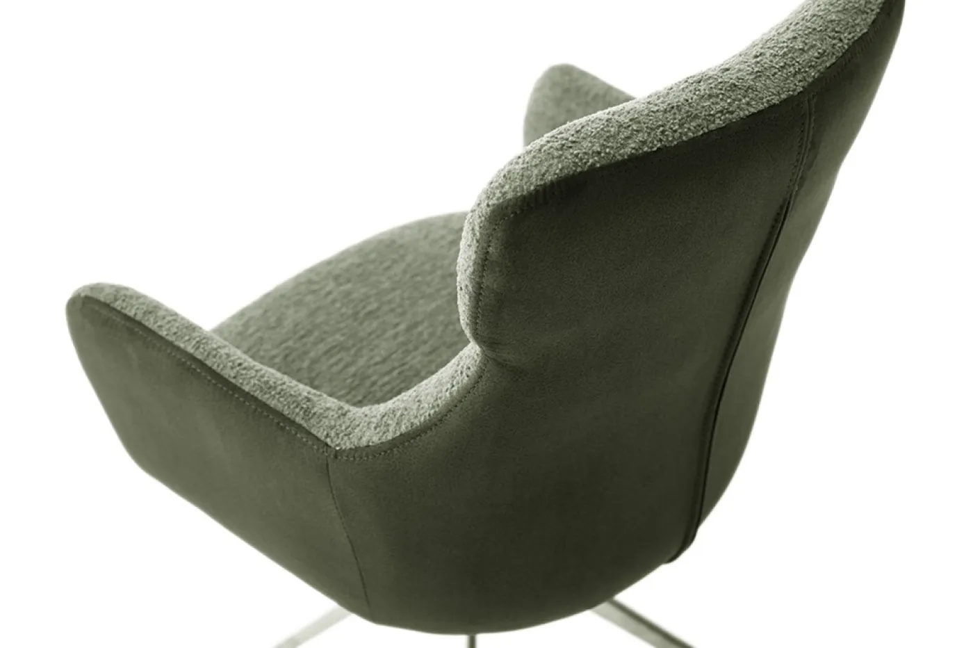 2er Set Stuhl Pelion mit Armlehnen | Edelstahl | drehbar | olive