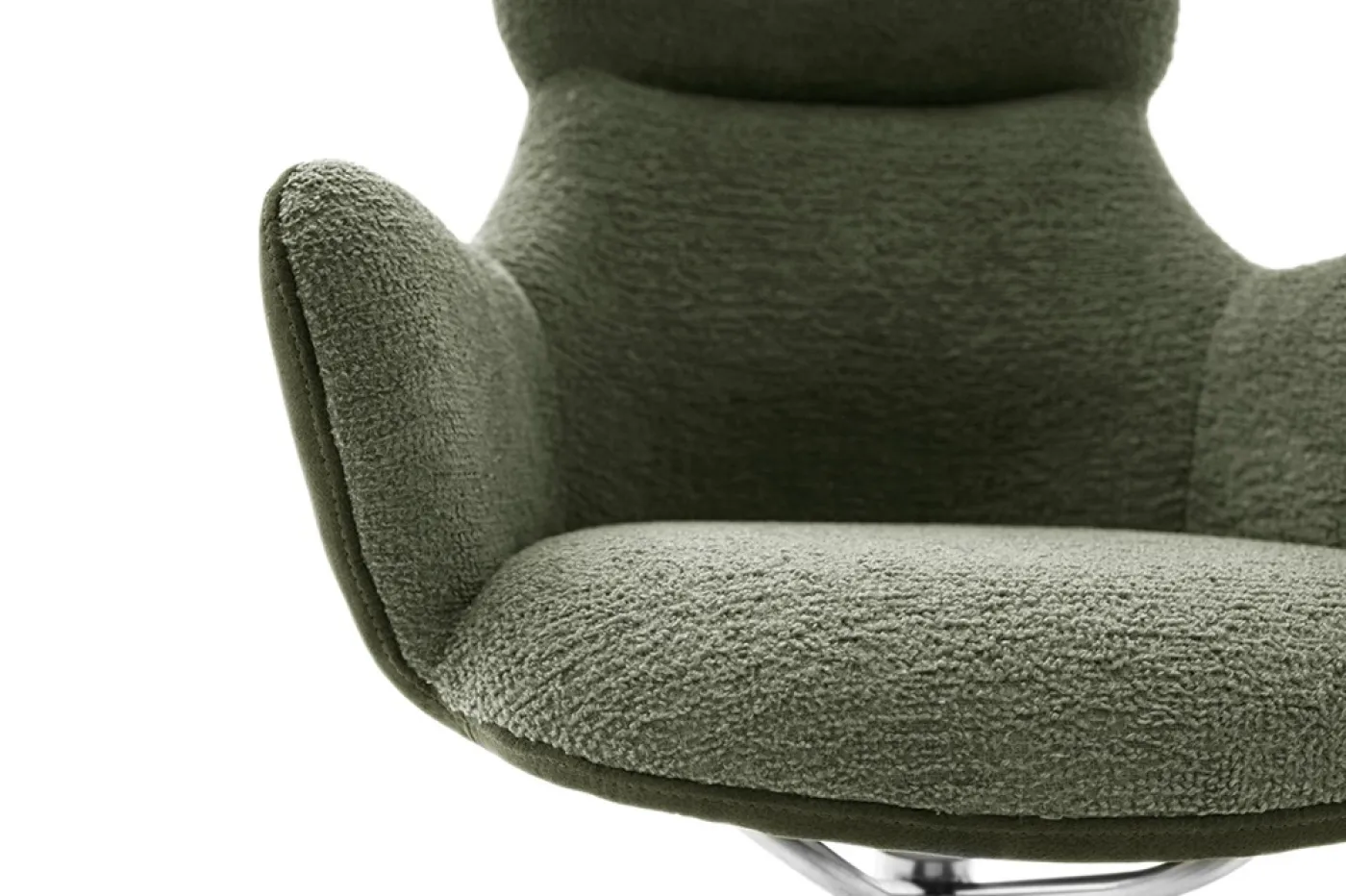 2er Set Stuhl Pelion mit Armlehnen | Edelstahl | drehbar | olive