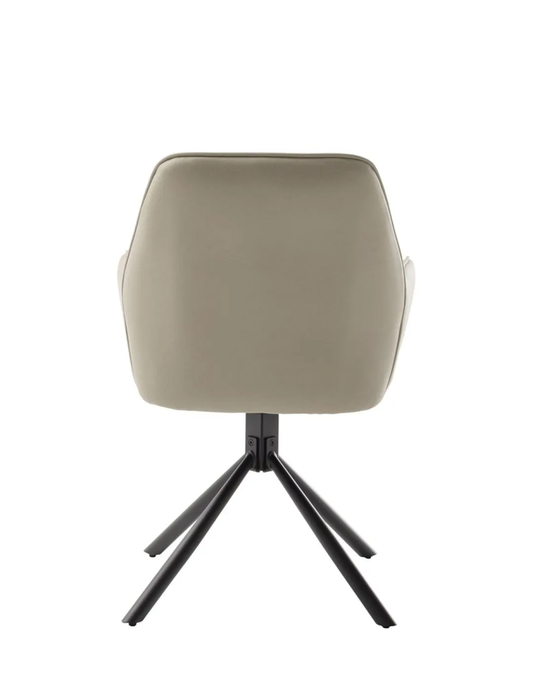 2er Set Stuhl Rafaela mit Armlehnen | drehbar | cappuccino / schwarz matt