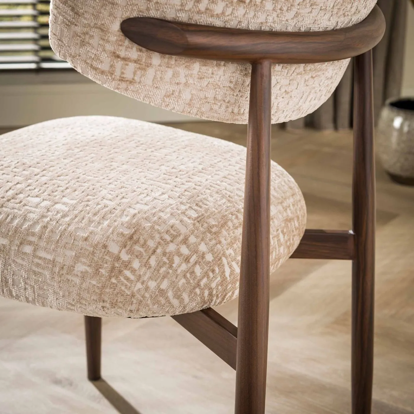 2er Set Stuhl Savena | Monti Stoff / Strukturgewebe | sand