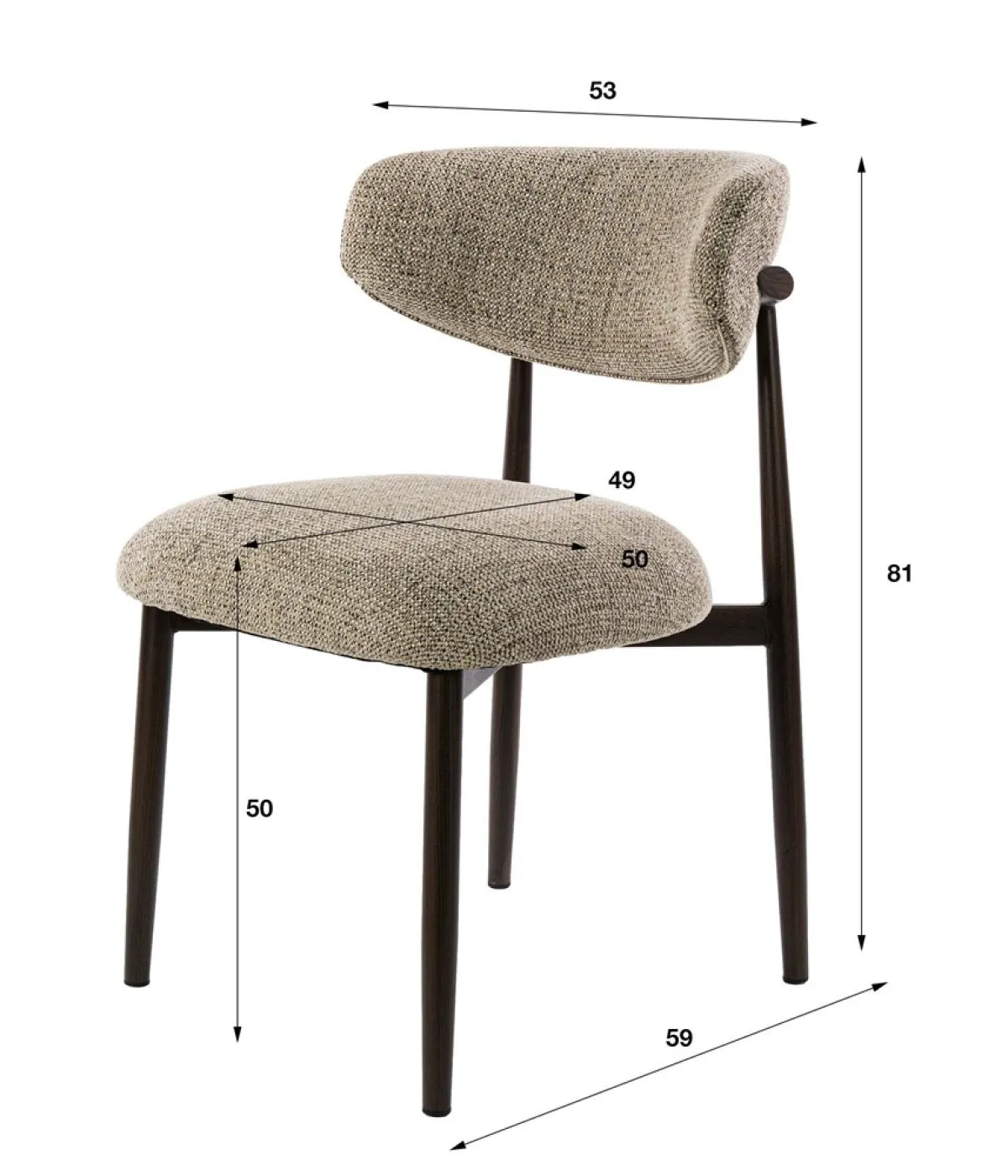 2er Set Stuhl Savena | Nubo Stoff / Strukturgewebe | sand