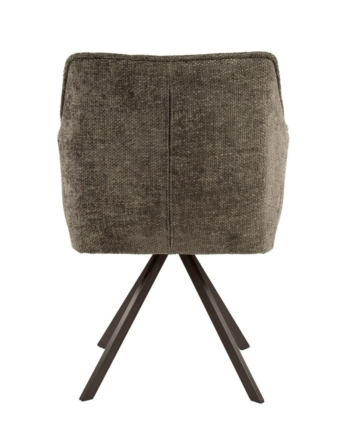 2er Set Stuhl Toik mit Armlehnen | drehbar | Hoven-Stoff / Chenillegewebe | braun