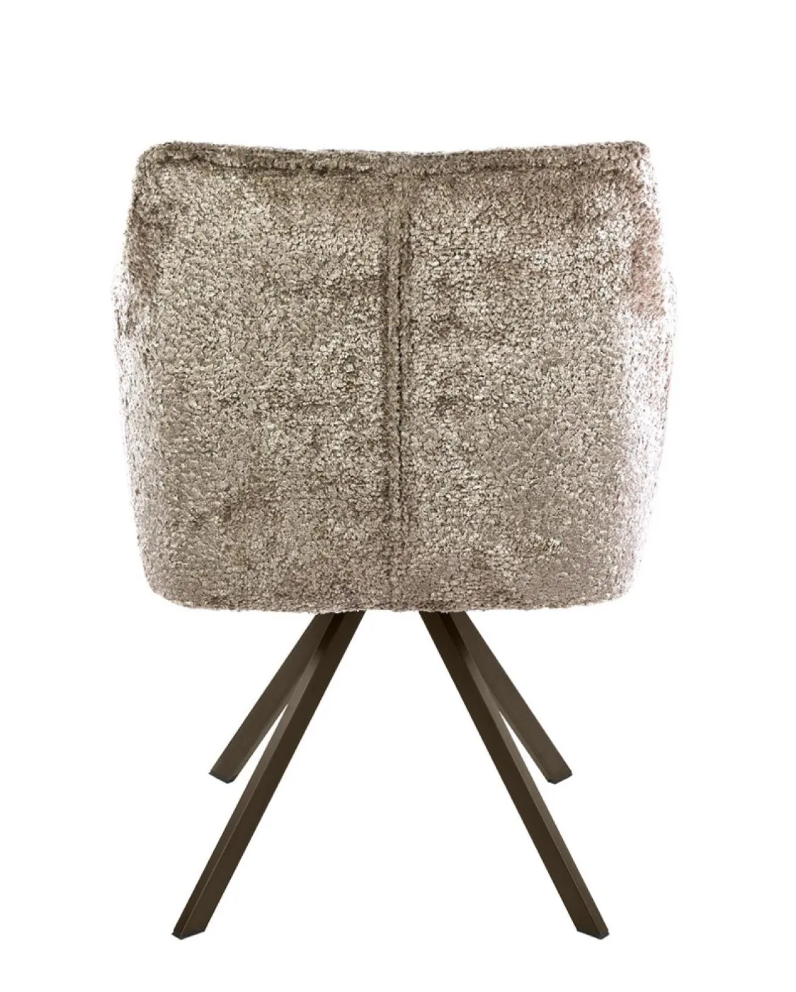 2er Set Stuhl Toik mit Armlehnen | drehbar | Alura-Stoff / Webstoff | sand-braun