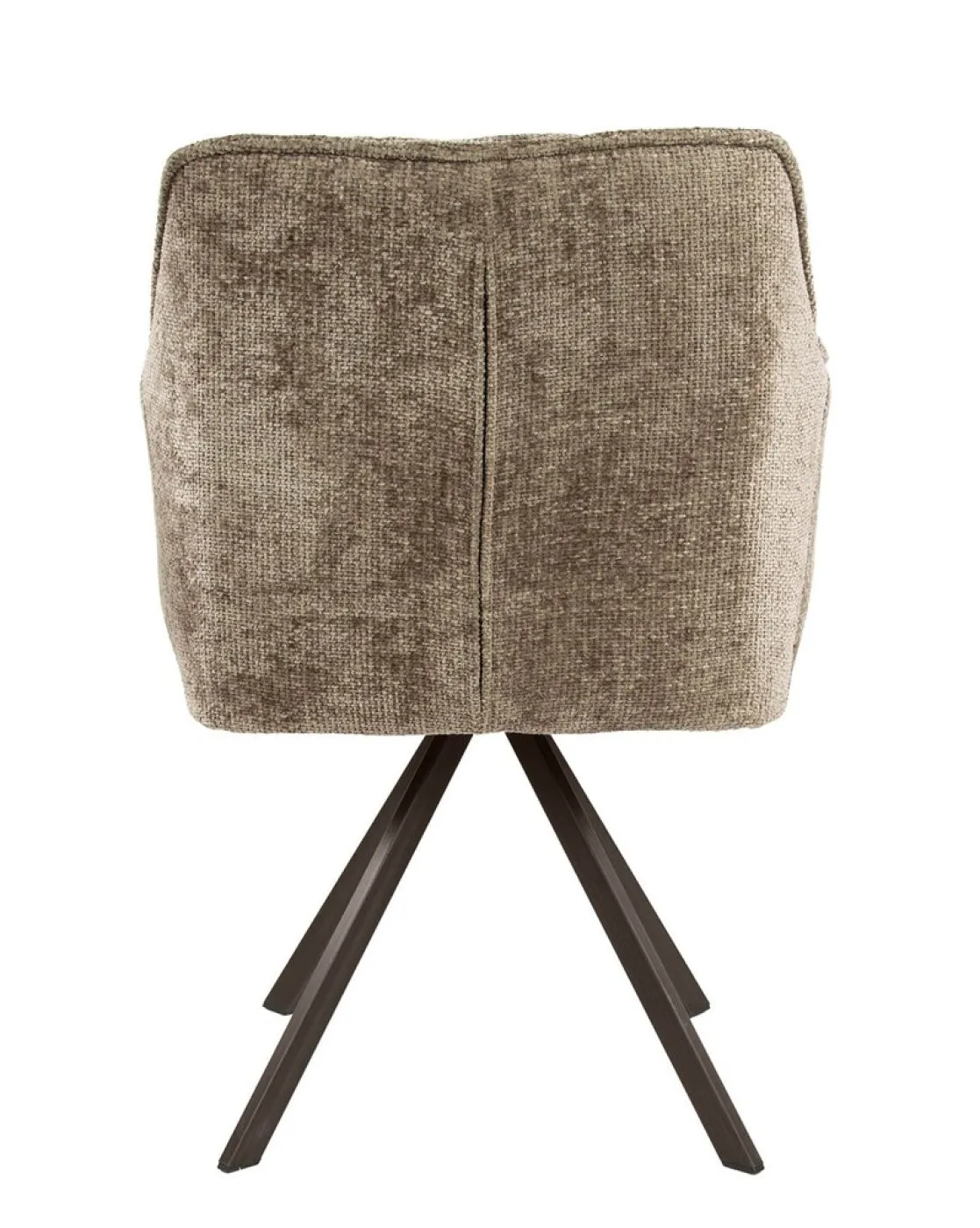 2er Set Stuhl Toik mit Armlehnen | drehbar | Hoven-Stoff / Chenillegewebe | champagne-braun