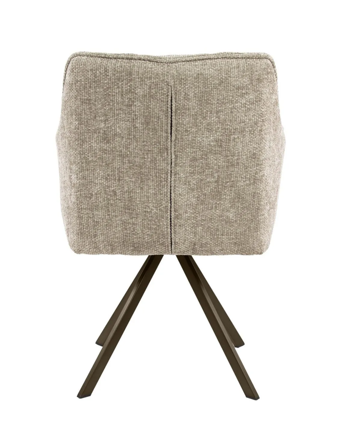 2er Set Stuhl Toik mit Armlehnen | drehbar | Hoven-Stoff / Chenillegewebe | sand-braun