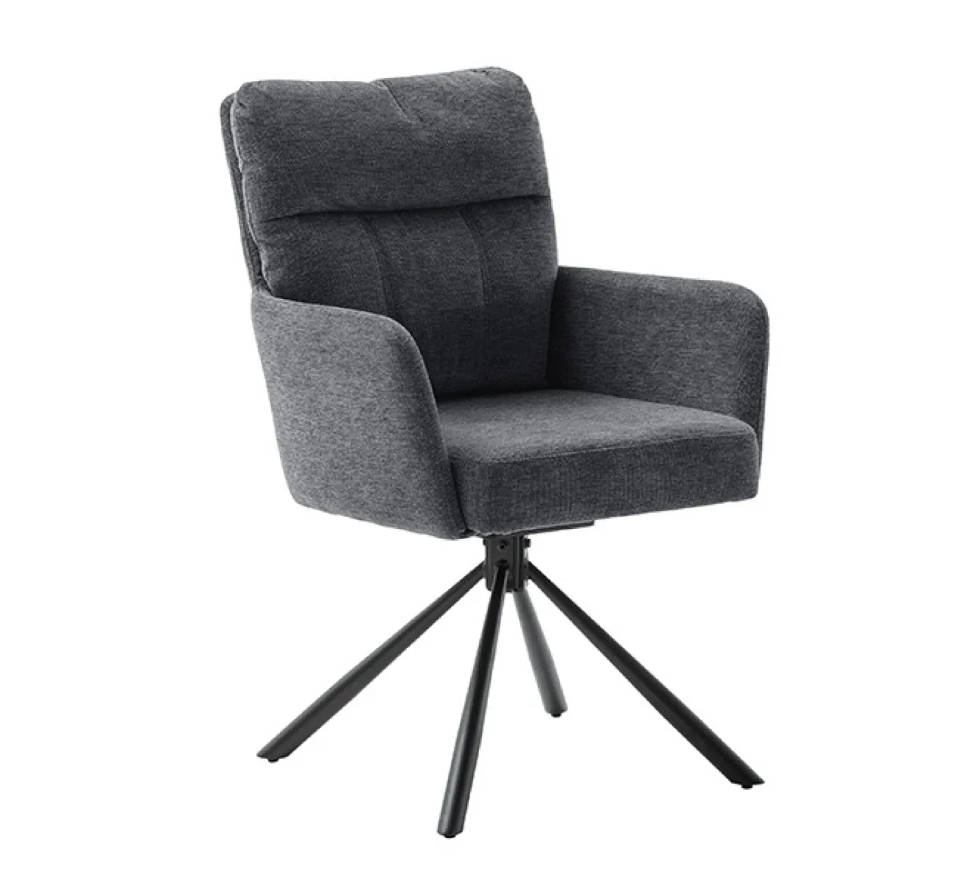 2er Set Stuhl Utica mit Armlehnen | drehbar | anthrazit