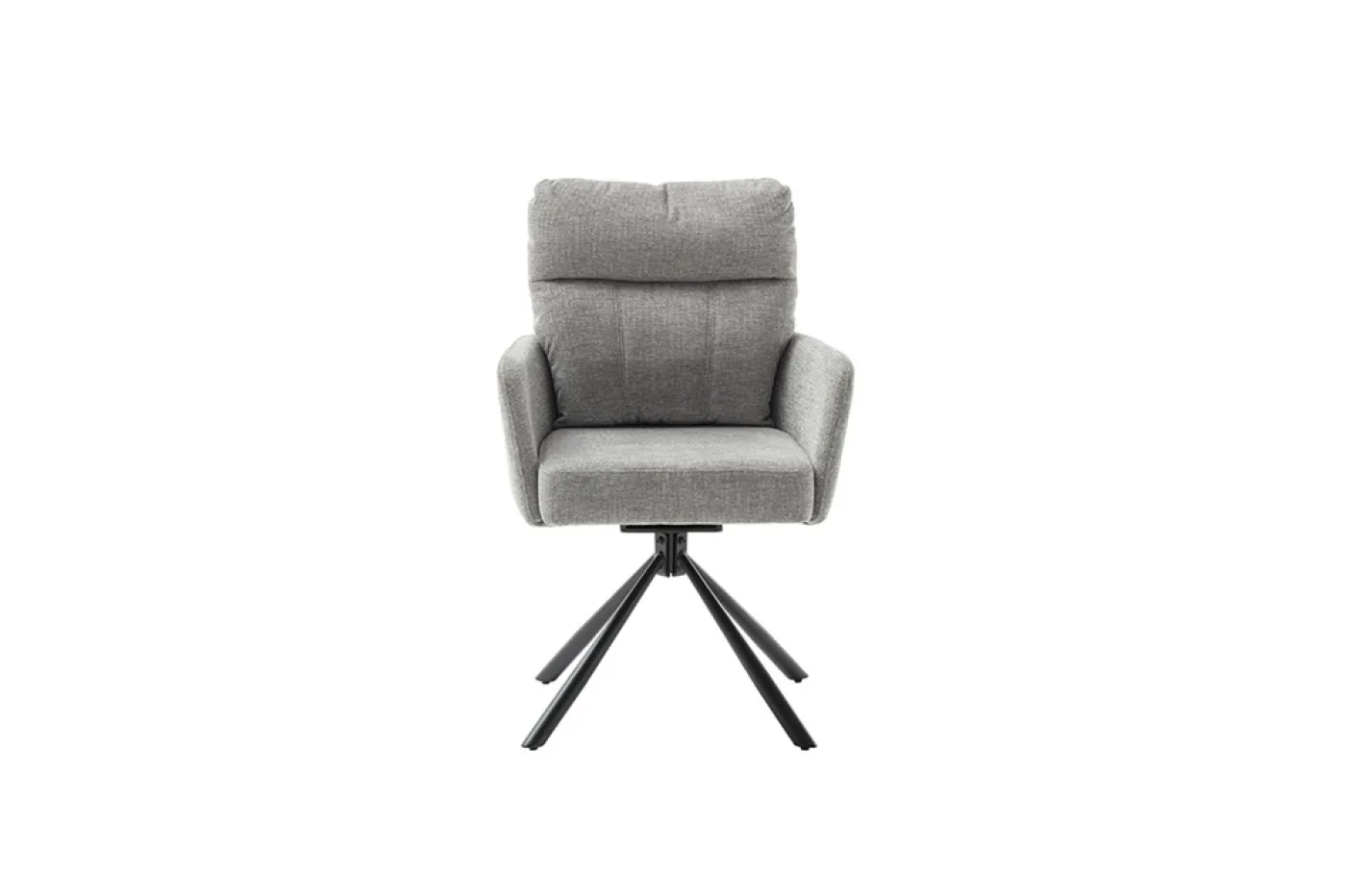 2er Set Stuhl Utica mit Armlehnen | drehbar | grau