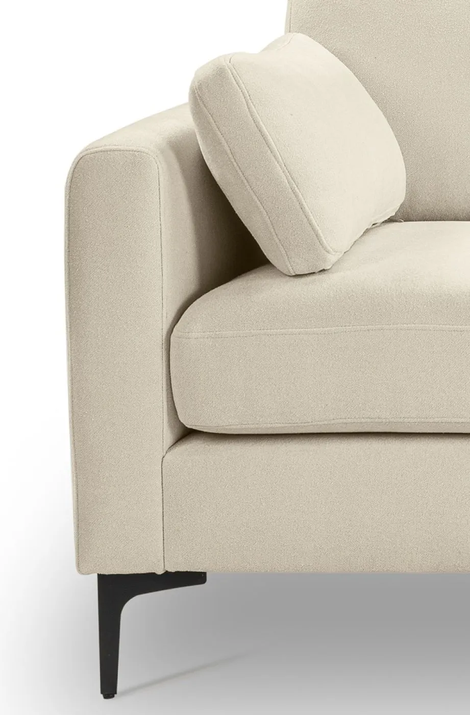 3,5-Sitzer Polstersofa Venti | 225cm | Webstoff | Creme