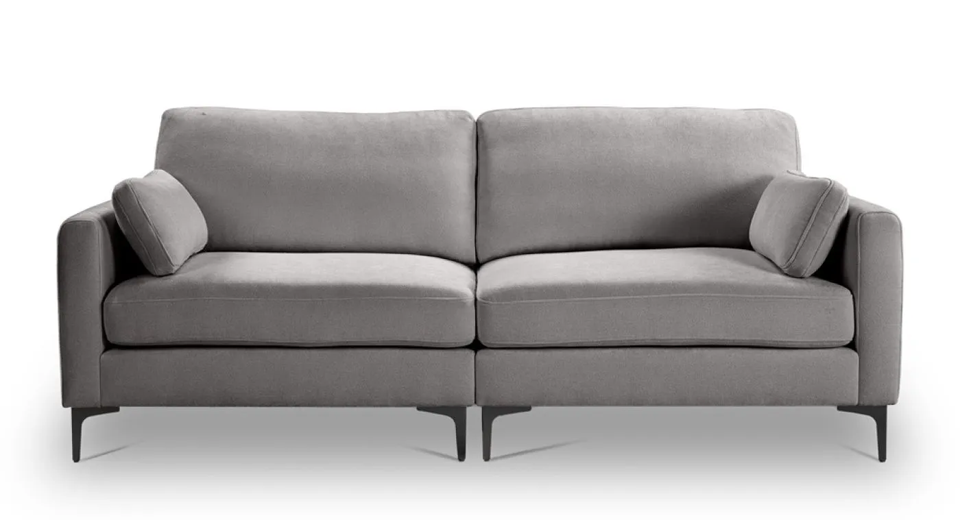 3,5-Sitzer Polstersofa Venti | 225cm | Webstoff | hellgrau