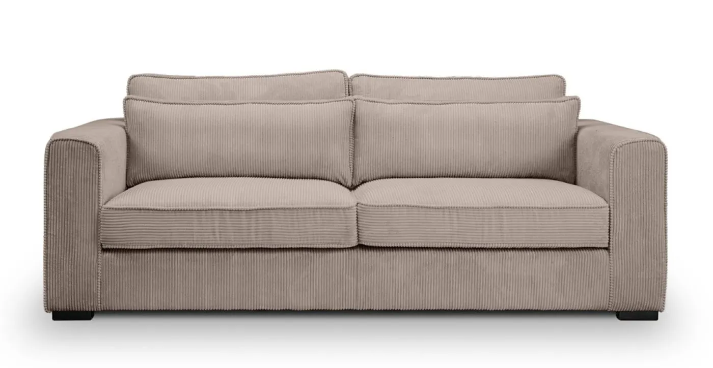 3-Sitzer Polstersofa Almera | 241cm | Cordstoff | beige-braun