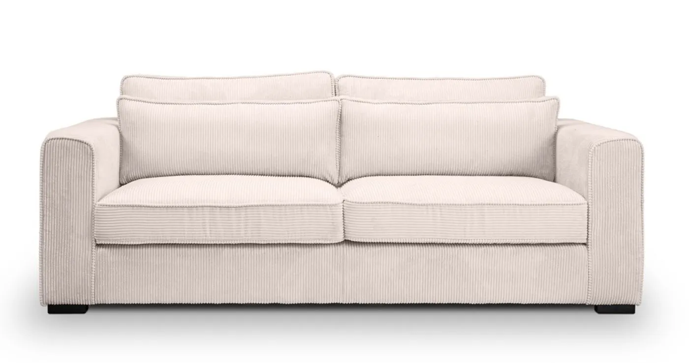3-Sitzer Polstersofa Almera | 241cm | Cordstoff | grau-beige