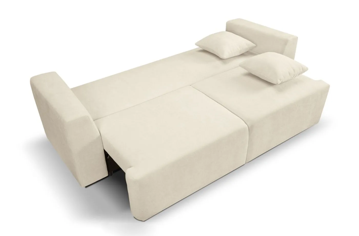 3-Sitzer Schlafsofa Point | 250cm | Webstoff | Creme