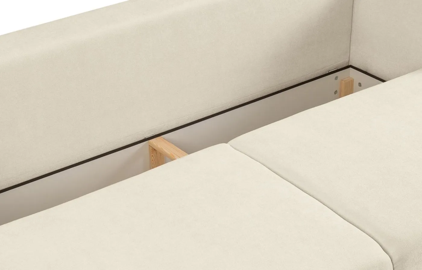 3-Sitzer Schlafsofa Point | 250cm | Webstoff | Creme