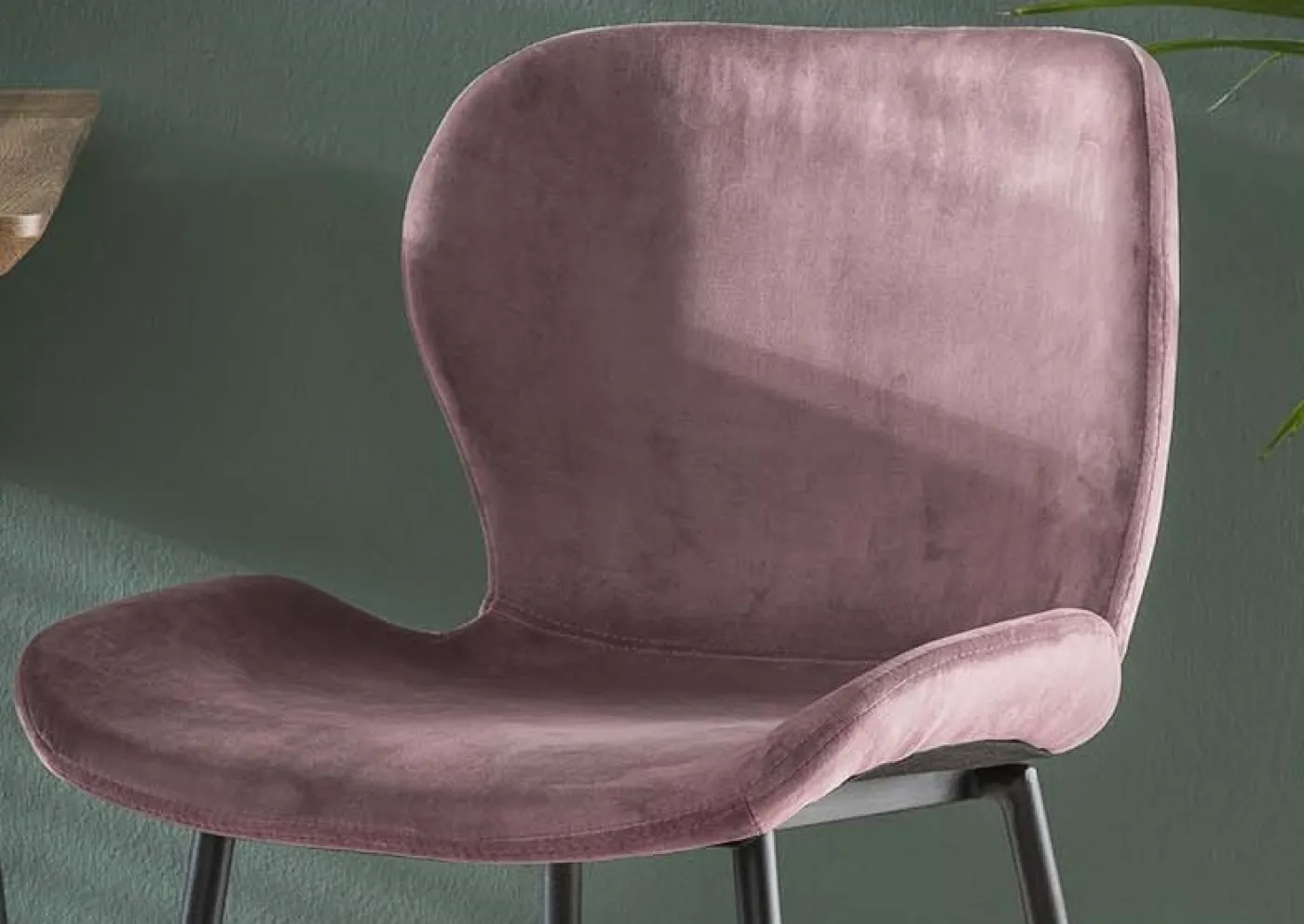 4er Set Barhocker Gonio Samt | rosa