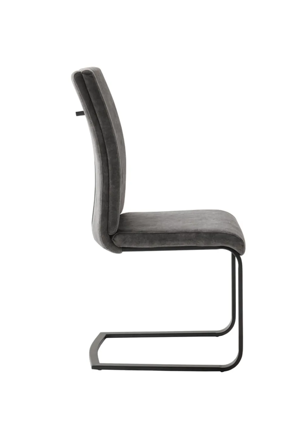 4er Set Freischwinger Stuhl Hudson | anthrazit / schwarz matt